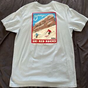 Goose concert T-shirt, baby blue, size L